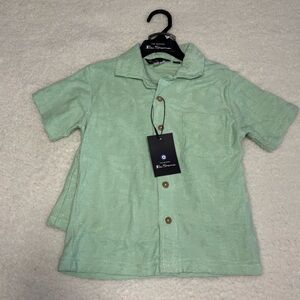 Ben Sherman Boys Green Terry Towel 2 piece Cabanna Set